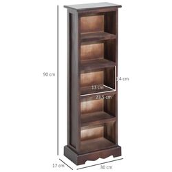 Etajera Homcom 833-301CF 30x17x90 cm (Brown) Thumb