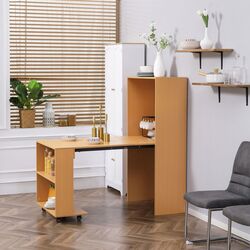 Etajera cu masa Homcom 835-681ND 36x75x144 cm (Oak) Thumb