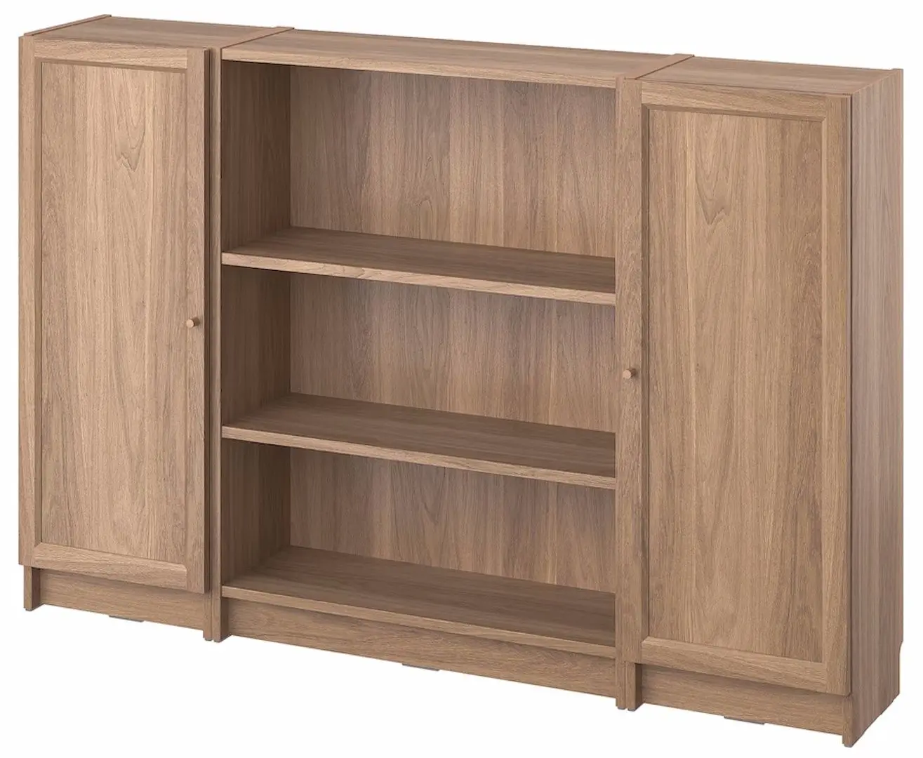 Biblioteca Ikea Billy/Oxberg cu usi 160x106 (Aspect Stejar)