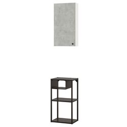 Set mobila pentru baie Ikea Enhet 40x30x150 (Antracit/Aspect Beton) Thumb