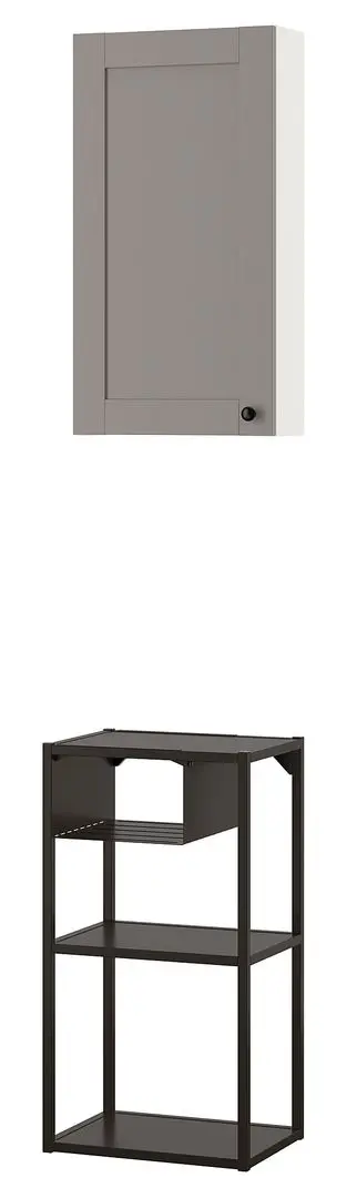 Set mobila pentru baie Ikea Enhet 40x30x150 (Alb/Gri) - 3