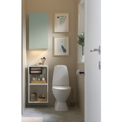 Set mobila pentru baie Ikea Enhet 40x30x150 (Alb/Gri-Verde Deschis)