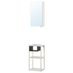 Set mobila pentru baie Ikea Enhet 40x30x150 (Alb/Oglinda) Thumb