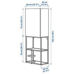 Система хранения Ikea Enhet 60x32x150 (Антрацит/Белый) Thumb