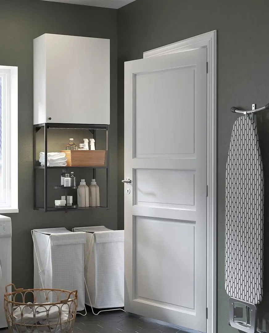 Система хранения Ikea Enhet 60x32x150 (Антрацит/Белый)