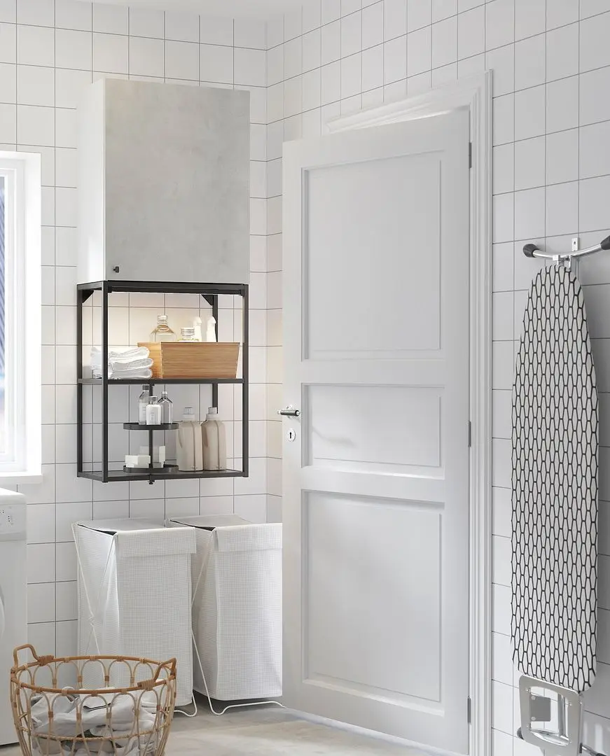 Система хранения Ikea Enhet 60x32x150 (Антрацит/Под Бетон)