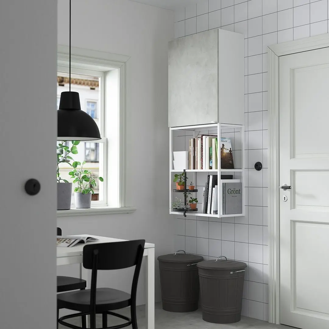 Система хранения Ikea Enhet 60x32x150 (Белый/Под Бетон) - 6