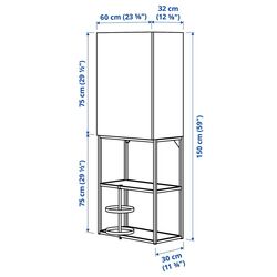 Система хранения Ikea Enhet 60x32x150 (Белый/Под Бетон) Thumb