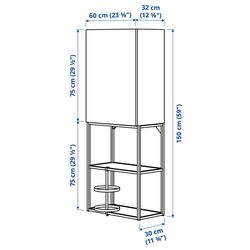Система хранения Ikea Enhet 60x32x150 (Белый/Серый) Thumb