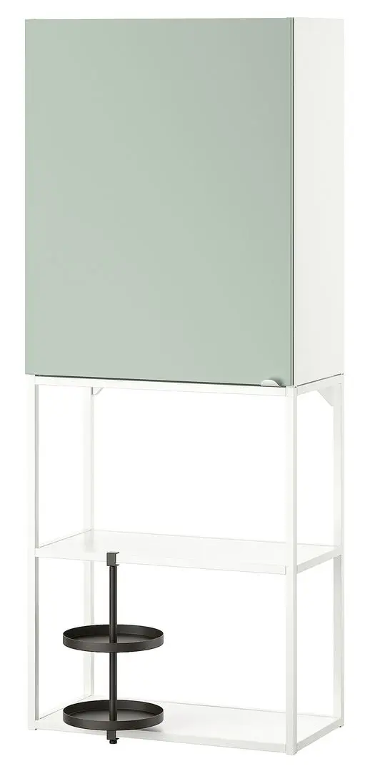Система хранения Ikea Enhet 60x32x150 (Белый/Светло-серо-зеленый) - 5