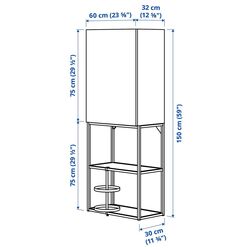 Система хранения Ikea Enhet 60x32x150 (Белый/Светло-серо-зеленый) Thumb