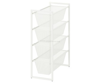 Sistem depozitare Ikea Jonaxel cadru/coșuri 25x51x70 (Alb)