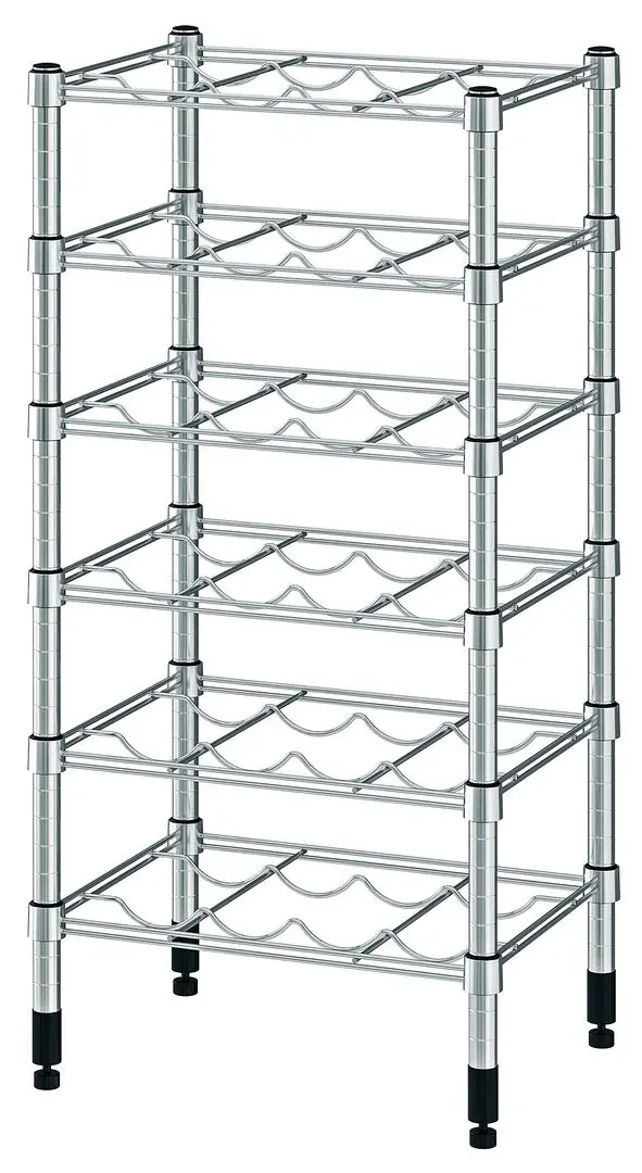 Etajera pentru sticle Ikea Omar 46x36x94 (Oțel Inoxidabil)