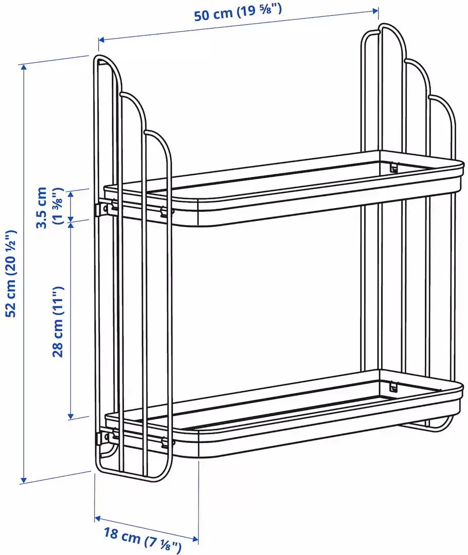 Etajera Ikea Apotekare 50x52 (Negru)