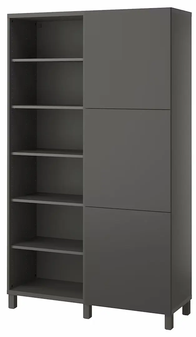 Etajera Ikea Besta/Lappviken/Stubbarp 120x42x202 (Gri Inchis)