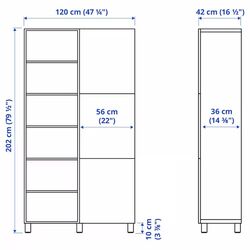 Etajera Ikea Besta/Lappviken/Stubbarp 120x42x202 (Gri Inchis) Thumb