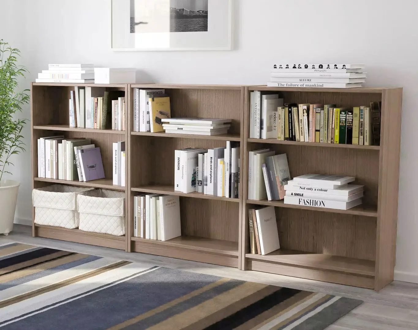 Etajeră Ikea Billy 240x28x106 (Aspect Stejar)