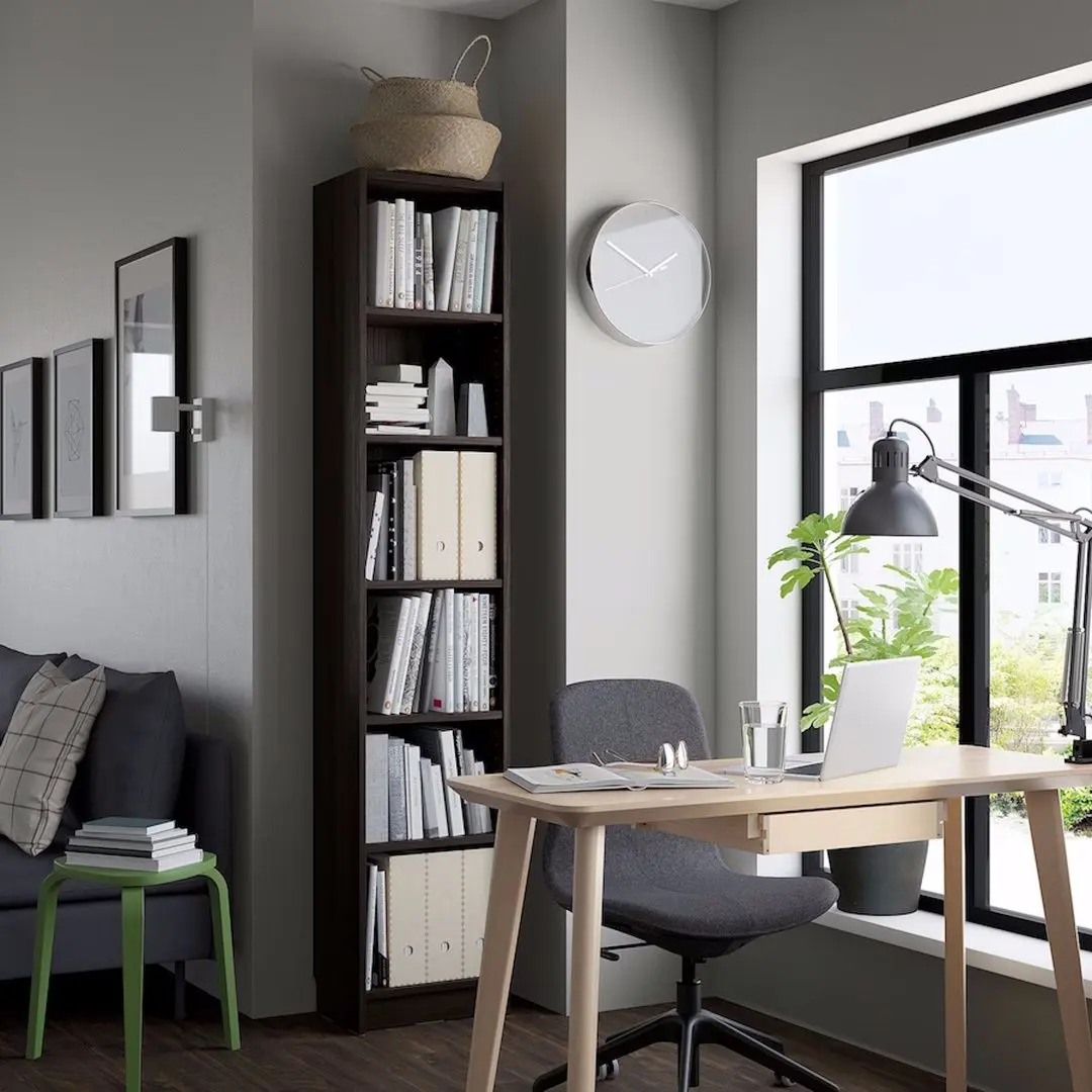 Стеллаж Ikea Billy 40x28x202 (Имитация Темно-Коричневого Дуба)