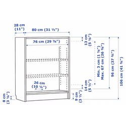 Стеллаж Ikea Billy 80x28x106 (Имитация Черного Дуба) Thumb