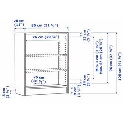 Etajera Ikea Billy 80x28x106 (Maro Inchis Aspect Stejar) Thumb