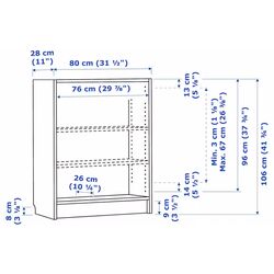 Etajera Ikea Billy 80x28x106 (Aspect Stejar) Thumb