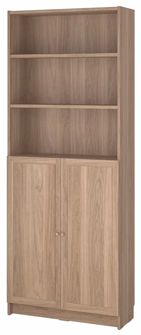 Etajera Ikea Billy/Oxberg cu usi 80x30x202 (Aspect Stejar)