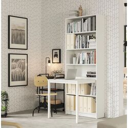 Etajera Ikea Billy cu birou 80x202 (Alb)