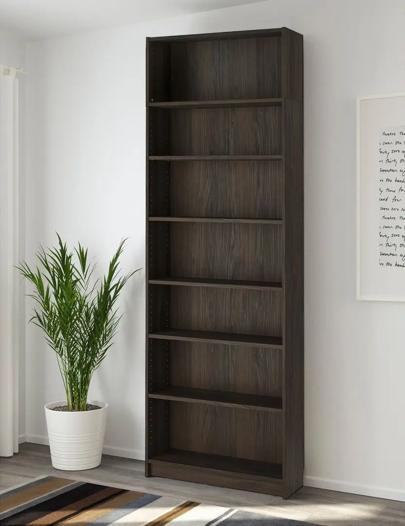 Etajeră Ikea Billy cu unitate extens superioara 80x28x237 (Maro inchis Aspect Stejar)