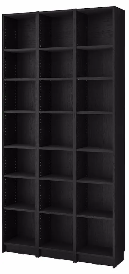 Etajera Ikea Billy cu unitati suplimentare 120x28x237 (Negru Aspect Stejar)