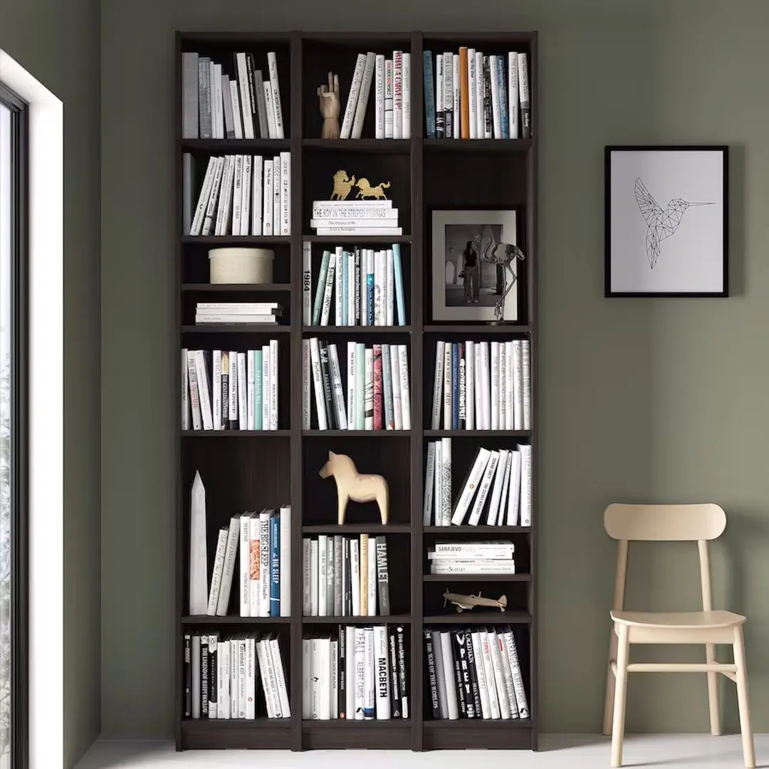 Etajera Ikea Billy cu unitati suplimentare 120x28x237 (Maro Inchis Aspect Stejar)