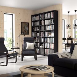 Etajera Ikea Billy cu unitati suplimentare 200x28x237 (Negru Aspect Stejar) Thumb