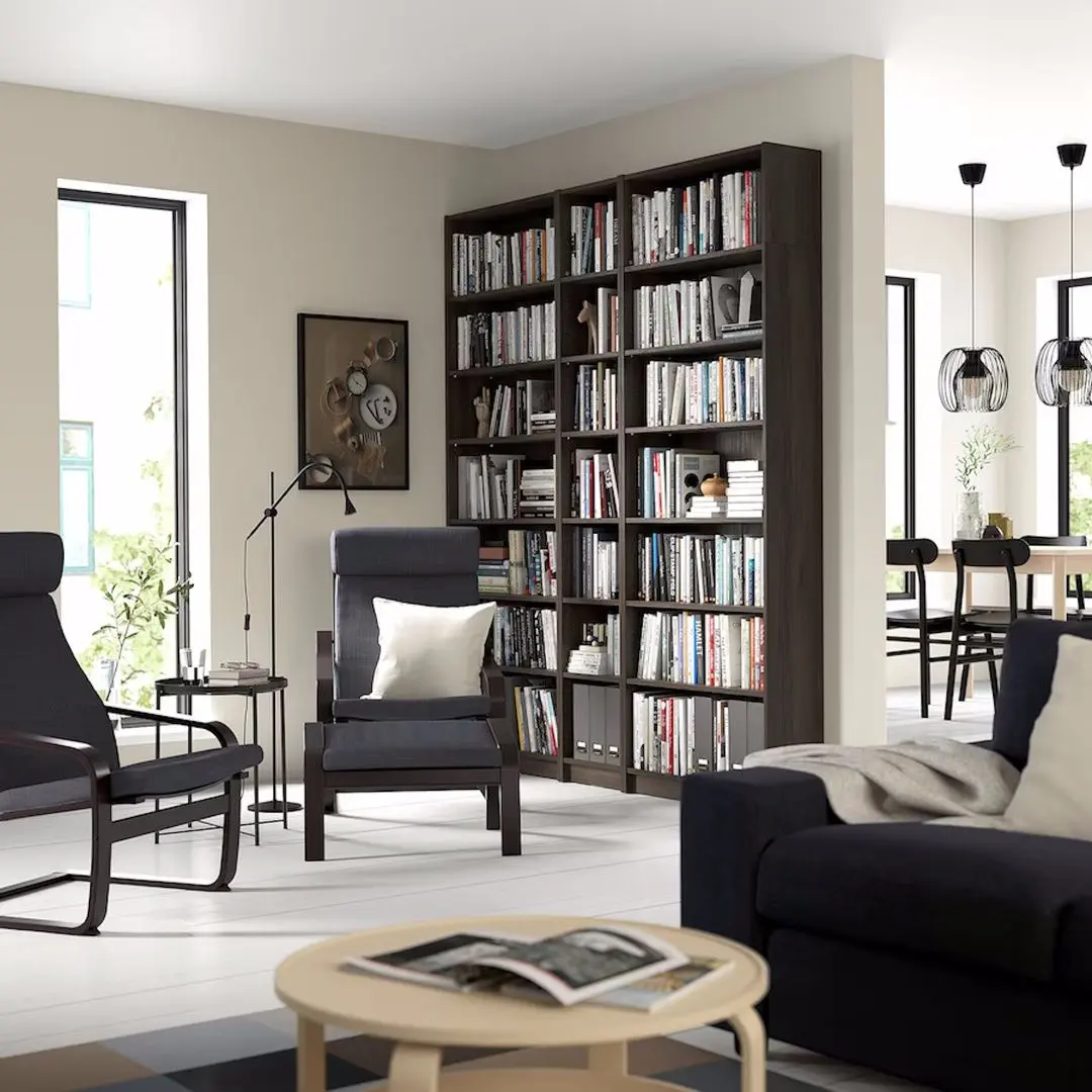 Etajera Ikea Billy cu unitati suplimentare 200x28x237 (Maro Inchis Aspect Stejar)