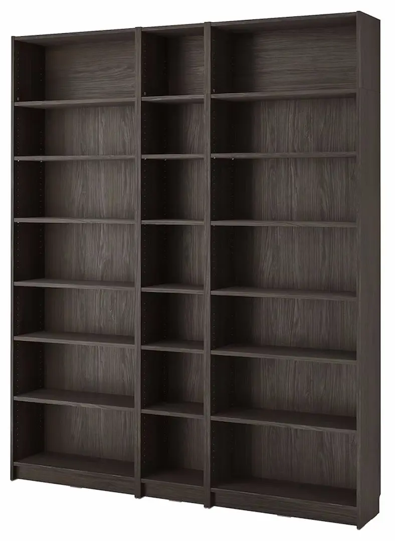 Etajera Ikea Billy cu unitati suplimentare 200x28x237 (Maro Inchis Aspect Stejar)