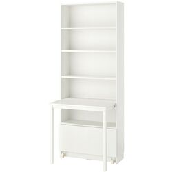 Etajera Ikea Billy cu birou/sertar 80x202 (Alb) Thumb