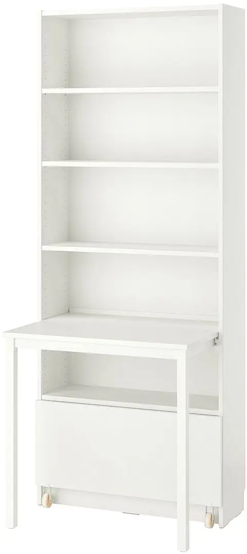 Etajera Ikea Billy cu birou/sertar 80x202 (Alb)
