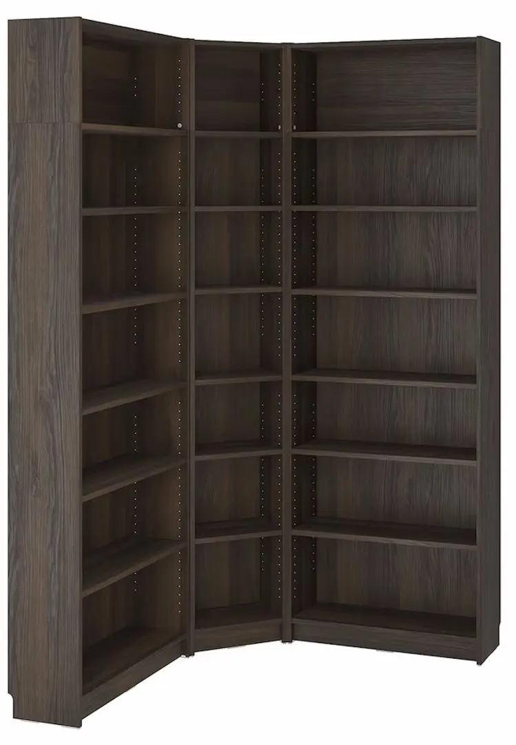 Etajera Ikea Billy colt/unitati suplimentare 136/136x28x237 (Maro Inchis Aspect Stejar)