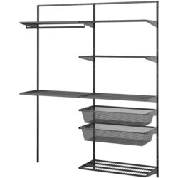 Стеллаж Ikea Boaxel 165x40x201 с корзинами (Антрацит) Thumb