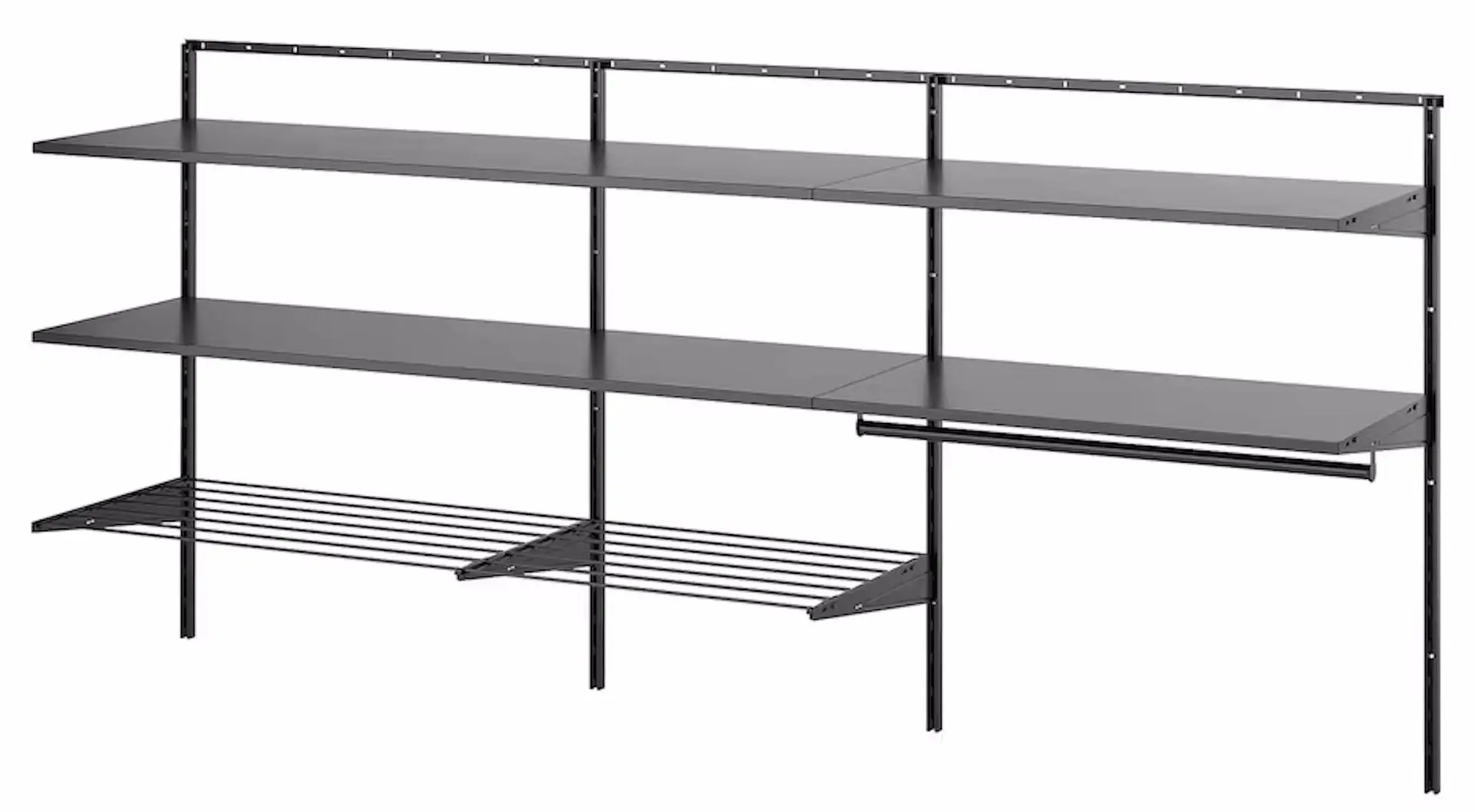 Etajera Ikea Boaxel 227x40x101 (Antracit/Metal)