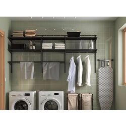 Etajera Ikea Boaxel 227x40x101 (Antracit/Metal)