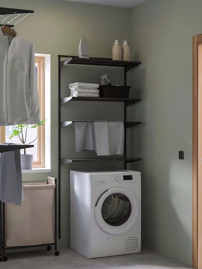 Etajera Ikea Boaxel 82x40x201 (Antracit/Metal)