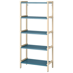 Стеллаж Ikea Ekenabben 70x34x154 (Тополь/Синий) Thumb
