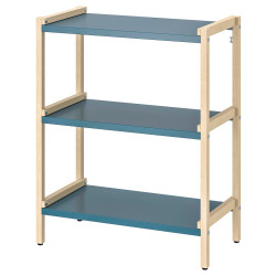 Стеллаж Ikea Ekenabben 70x34x86 (Тополь/Синий) Thumb