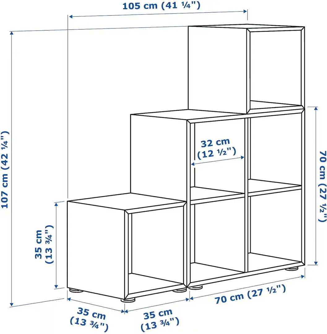 Etajera Ikea Eket 105x35x107 (Aspect Nuc)