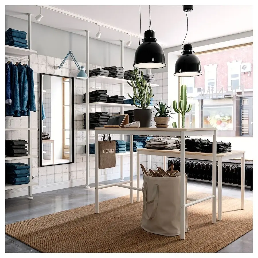 Etajera Ikea Elvarli 2 sectiuni 175x51x222-350 (Alb)