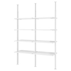 Etajera Ikea Elvarli 2 sectiuni 175x51x222-350 (Alb) Thumb