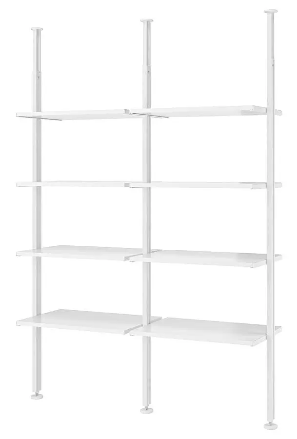 Etajera Ikea Elvarli 2 sectiuni 175x51x222-350 (Alb)