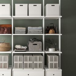 Etajera Ikea Elvarli 3 sectiuni 178x51x222-350 (Alb) Thumb