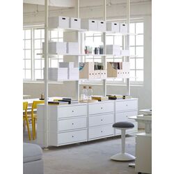 Etajera Ikea Elvarli 3 sectiuni 258x51x222-350 (Alb) Thumb