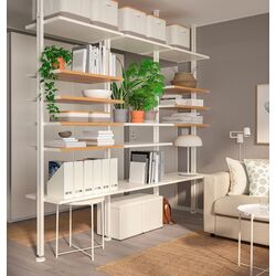 Etajera Ikea Elvarli 3 sectiuni 258x51x222-350 (Ab/Natural)