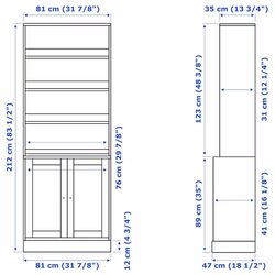 Etajera Ikea Havsta 81x47x212 (Alb) Thumb